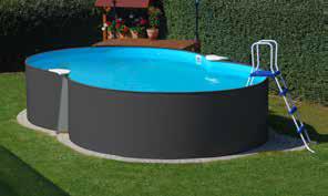 Basic 8-tals Pool 5,4 x 3,5 x 1,2m - Antracit
