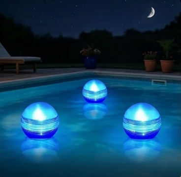 LED Solarlys 3 flydende kugler