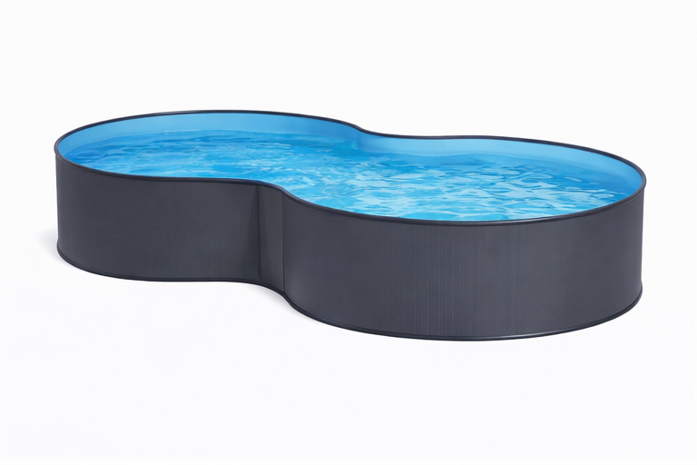 Basic 8-tals Pool 5,4 x 3,5 x 1,2m - Antracit