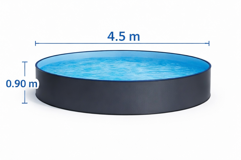 Standard Pool 4,50 x 0,90m - Antracit