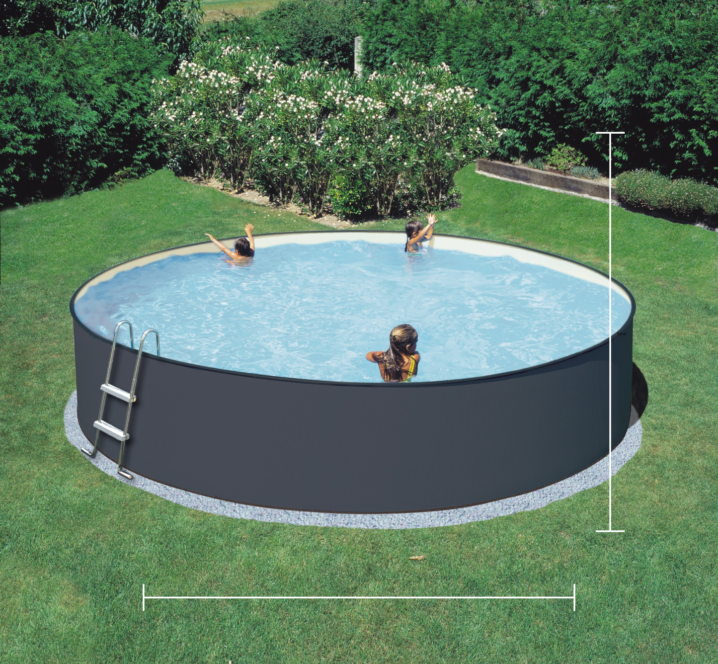 Standard Pool 4,50 x 0,90m - Antracit